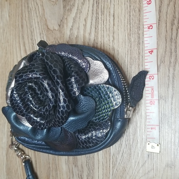 Brighton Rhapsody Sapphire 3D Flower Blue Pouch Wristlet - Picture 13 of 16